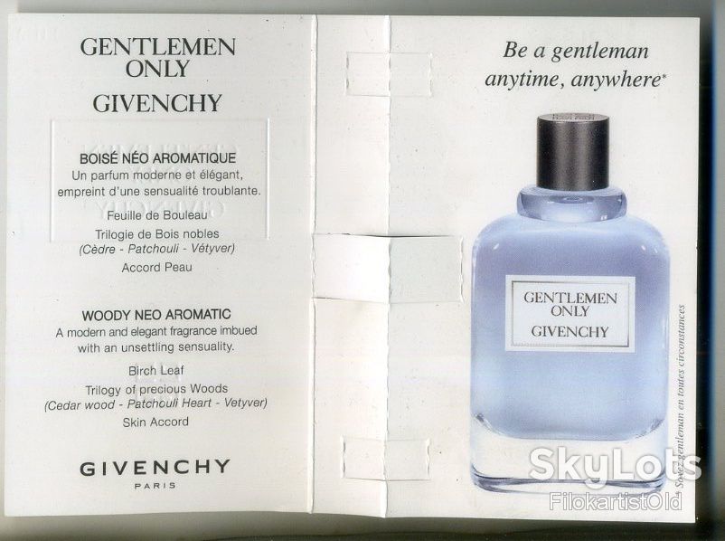 упаковка пробник духи Givenchy GentlemenOnly eau de toilette - фото фото фото 1