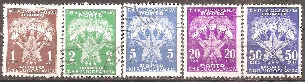 Югославия 1951-52 Sc.J67-69,j71,j73 гаш. - фото фото фото 0