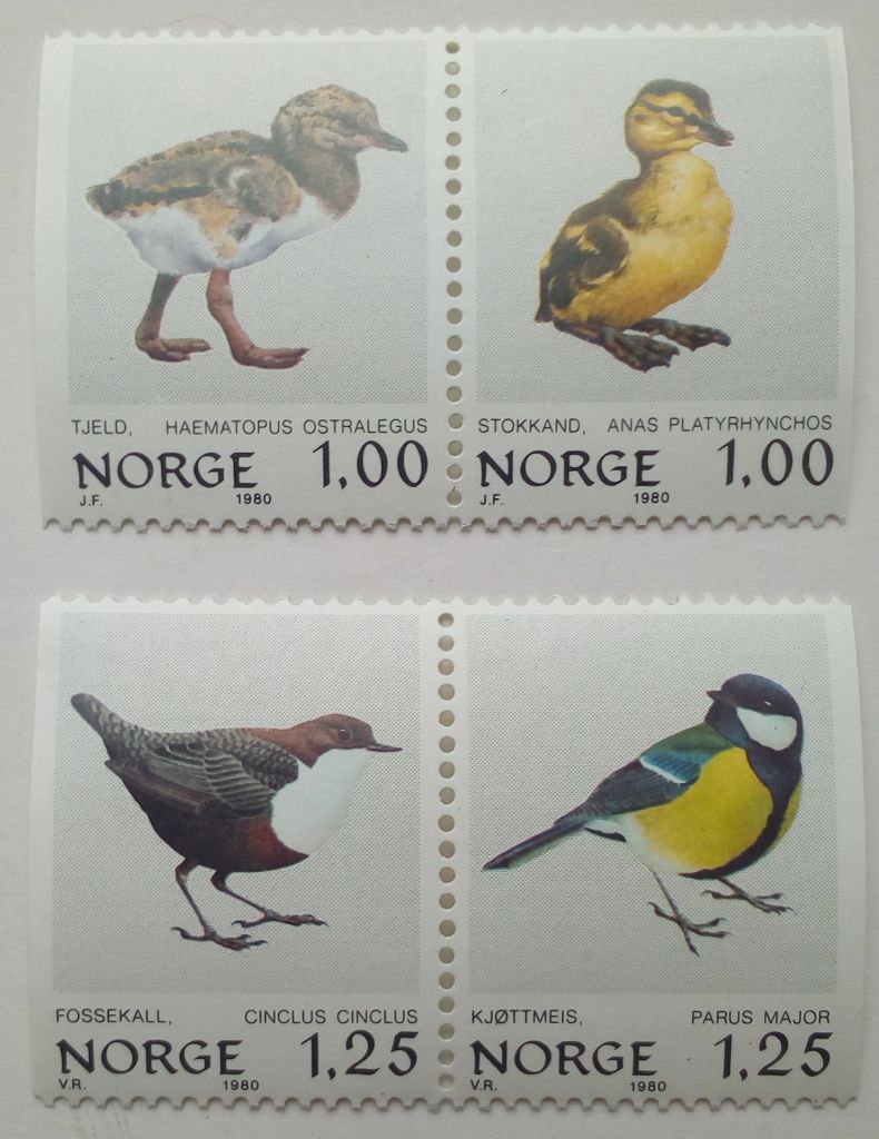 Норвегия 1980 Птицы, фауна, MNH - фото фото фото 0
