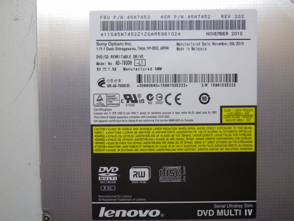 Б/У Привід ноутбука Lenovo T410 - фото фото фото 1