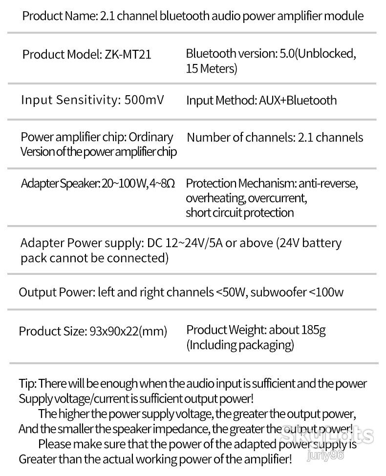 Підсилювач ZK-MT21  50W*2+100W - фото фото фото 7
