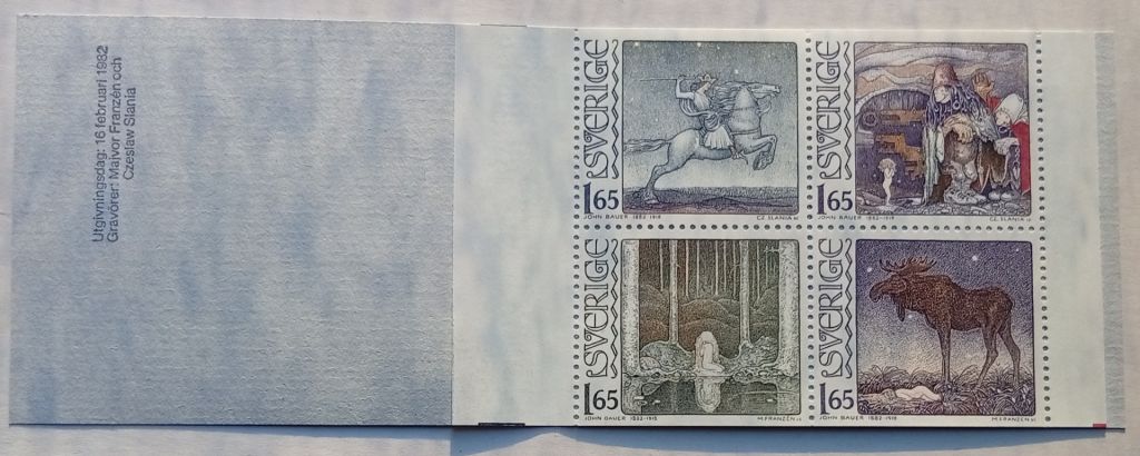 Швеция 1982 Йон Бауэр, живопись, буклет, MNH - фото фото фото 1