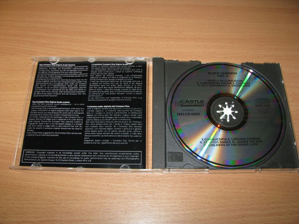 BLACK SABBATH - Vol 4     (1986 Castle 1st press,France) - фото фото фото 1