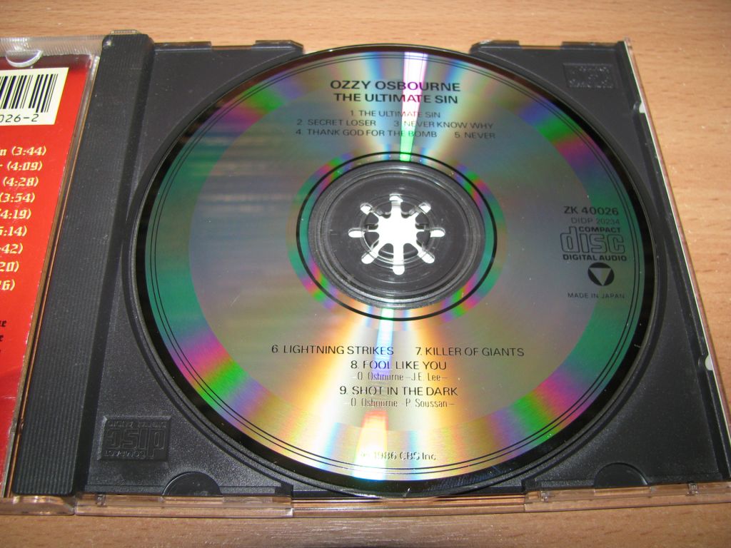 OZZY OSBOURNE - The Ultimate Sin   (1986 CBS 1st press JAPAN) - фото фото фото 2