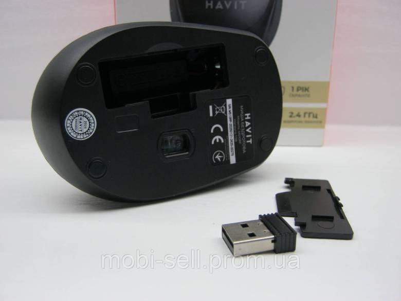 Миша бездротова HAVIT HV-MS10RF Black 2.4 GHz Optical Mouse, 1.5V / АА - фото фото фото 8