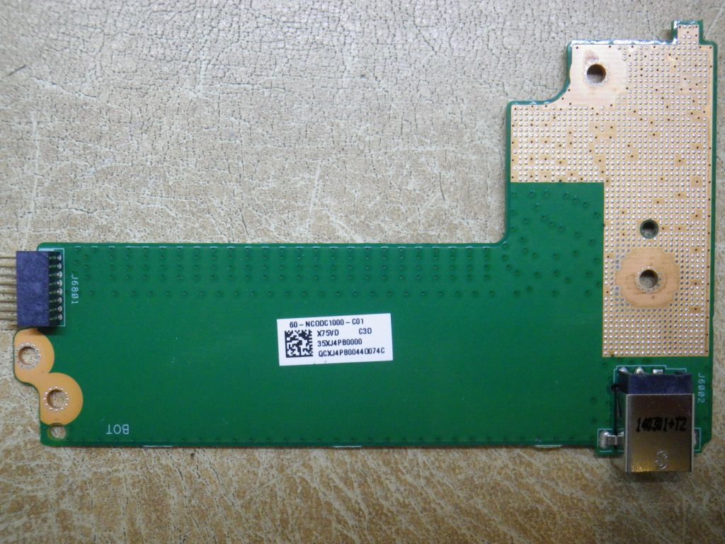 Б/У  Роз'єм живлення  на ASUS F75A - фото фото фото 1