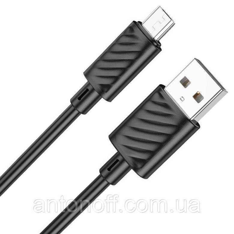 Кабель Hoco X88 Micro-USB - USB (2.4А 1 м) чорний - фото фото фото 7