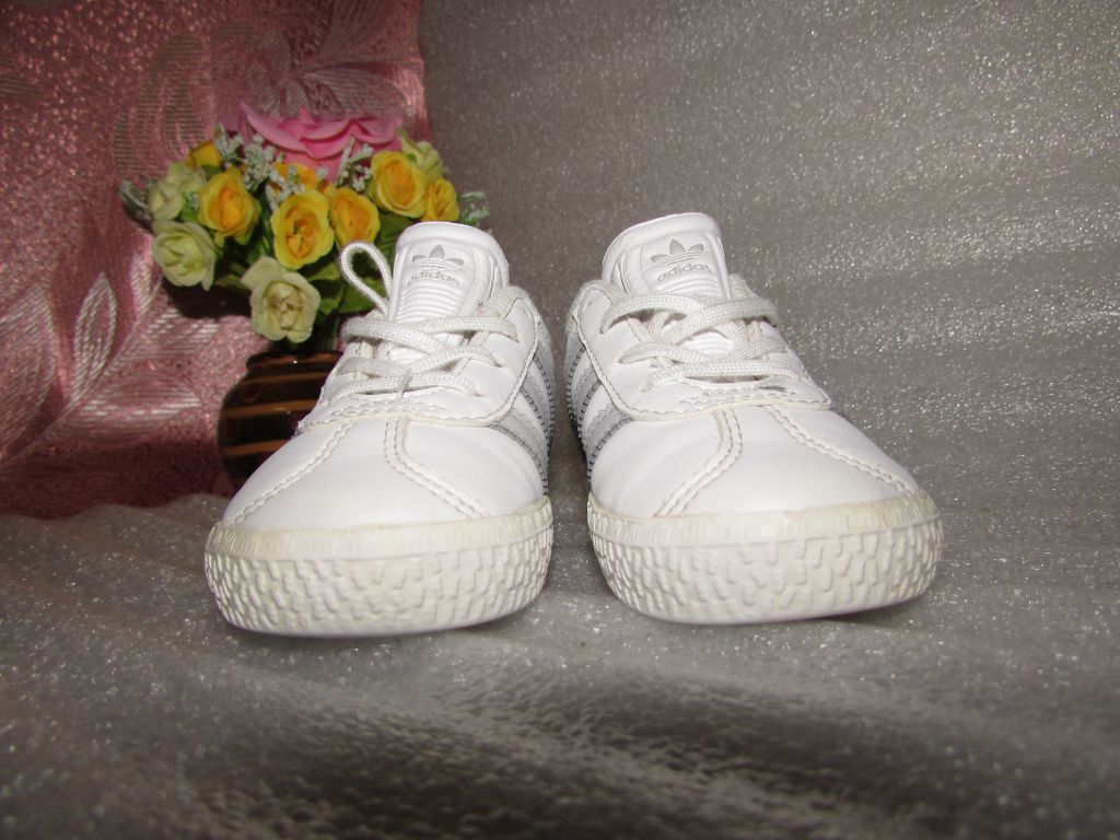 БЕЛЫЕ КРОССОВКИ ~ ADIDAS ~ GAZELLE ИНДОНЕЗИЯ р 23 / 14 см - фото фото фото 3