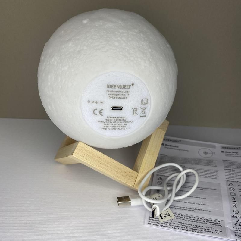 Ночник 3d аккумуляторный месяц ideen welt magic moon lamp - фото фото фото 2