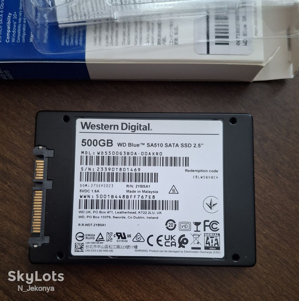 SSD WD Blue SA510 500Gb   (WDS500G3BOA) - фото фото фото 2