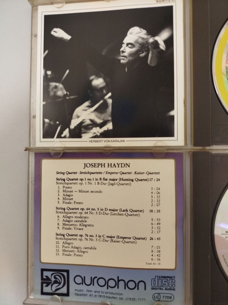 Haydn — 2 класичних CD  (Karajan DG + Aurophon) Йозеф Гайдн — Німеччина - фото фото фото 5