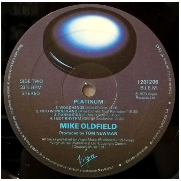 Mike Oldfield ‎- Platinum - 1979.  (LP). 12. Vinyl. Пластинка. Germany - фото фото фото 4