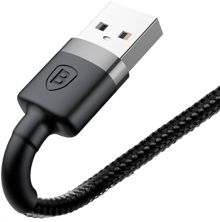 Кабель Baseus Cafule USB 2.0 to Lightning 1.5A 2M Черный/Серый (CALKLF-CG1) - фото фото фото 2