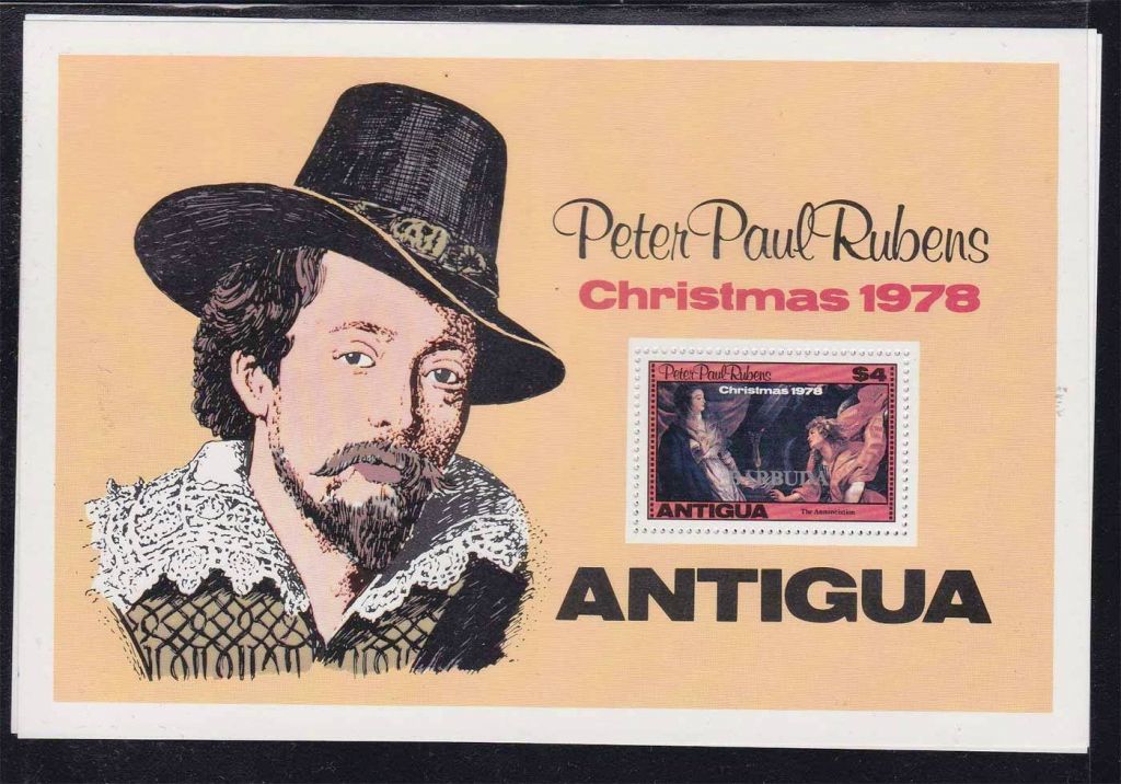 Искусство .  Барбуда  1978  г MNH - блок - Рубенс - надпечатка - фото фото фото 0
