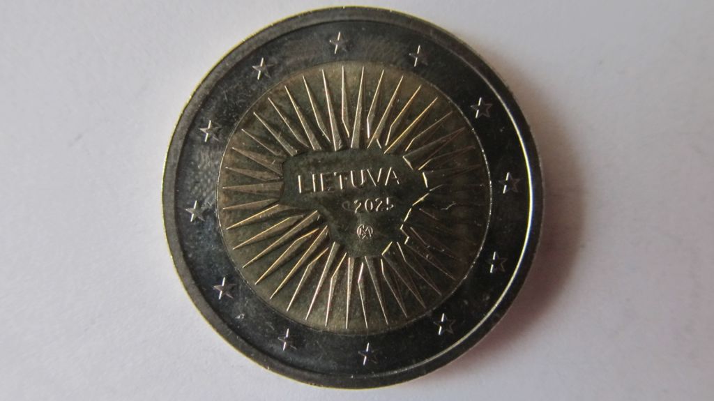 2 євро 2025 рік Литва. Національна оборона. - фото фото фото 0