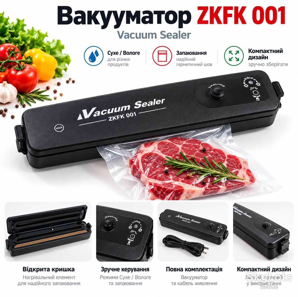 Вакууматор ZKFK 001 Vacuum Sealer  (20017) - фото фото фото 0
