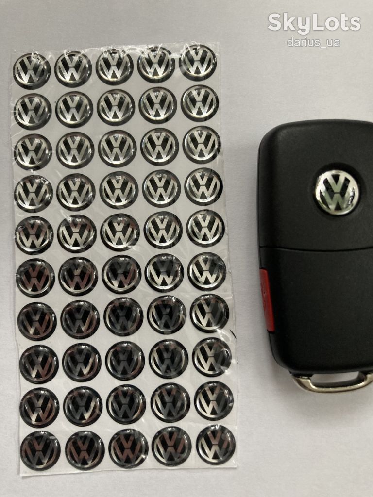 Логотип шильдик наклейка на выкидной ключ VW 11mm - фото фото фото 1