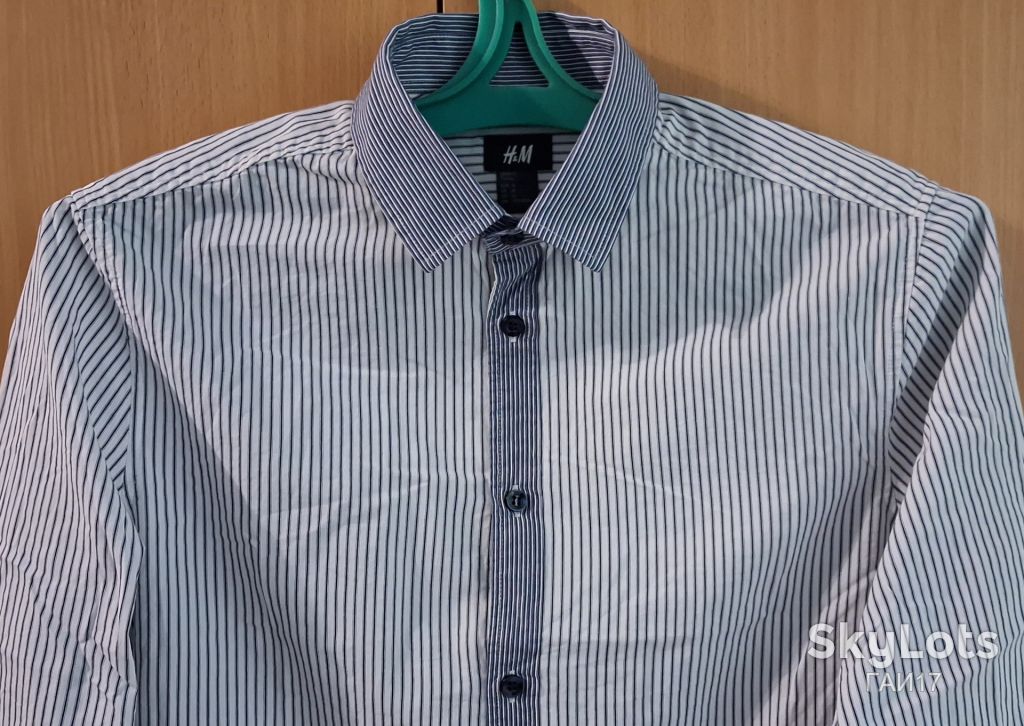 Рубашка от бренда «H&amp;M»/Швеция/М/Cotton-100%/полосочка. - фото фото фото 2