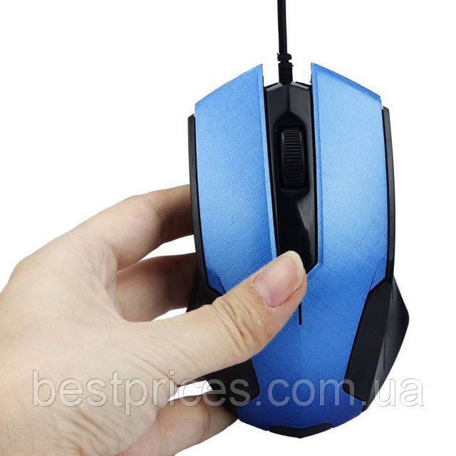 Проводная оптическая мышь optical mouse синяя - фото фото фото 5