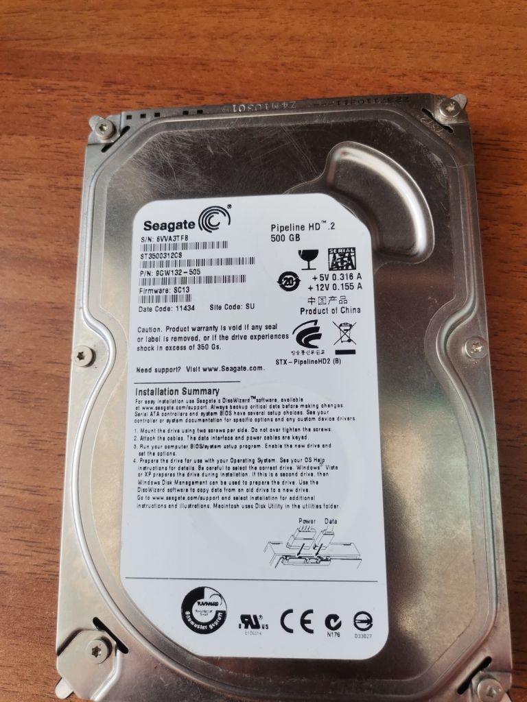 Жесткий диск жорсткий диск Seagate Pipeline ST3500312CS HD2 500ГБ SATA II - фото фото фото 1