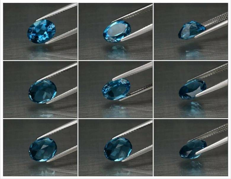 Топаз  Natural London Blue Topaz 2.28ct 9x7mm - фото фото фото 1