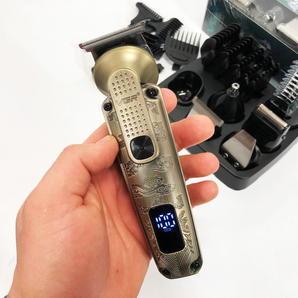 Набір для стрижки 6в1 vgr v-095 + відеоогляд / професійний тример 16 насадок - фото фото фото 6