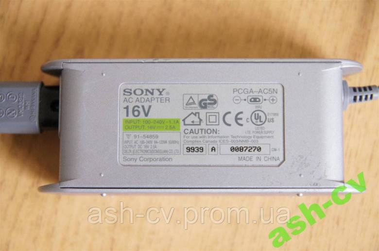 Блок живлення Sony Vaio 16V 2.5A (№17) - фото фото фото 5