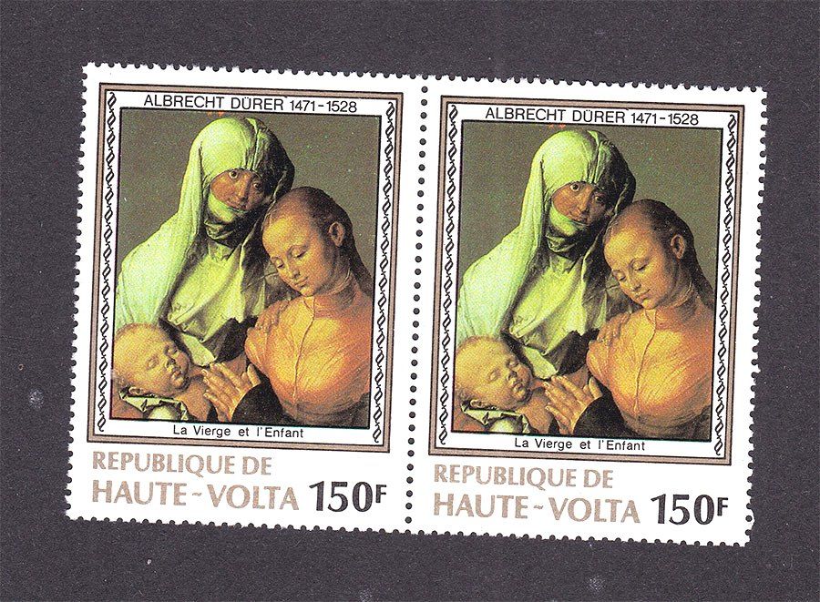 NM Искусство . Верхняя Вольта  1978 г  MNH - пара - фото фото фото 0