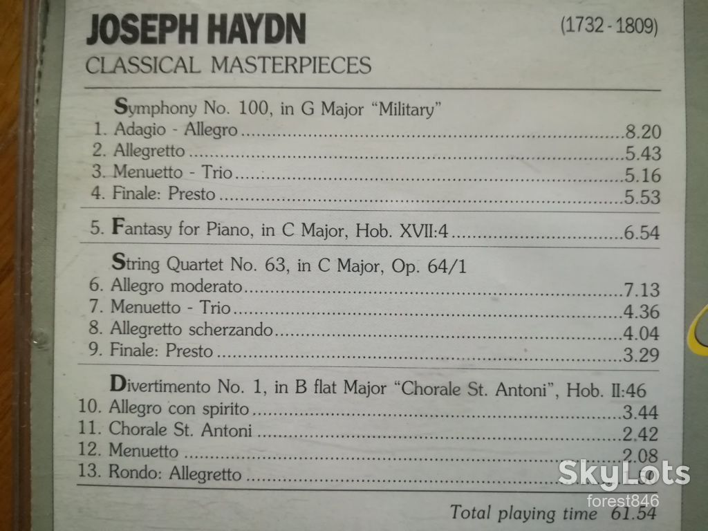 Joseph Haydn-Classical masterpieces 67-Holland-состояние: 4+ - фото фото фото 6