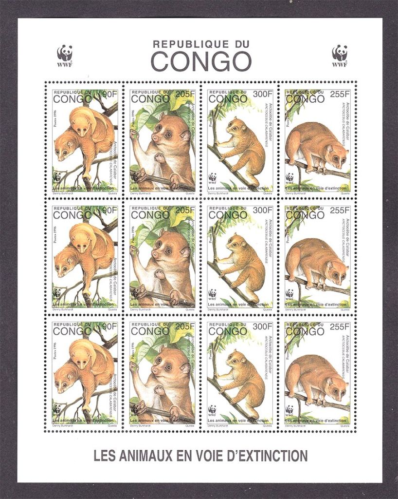 Фауна. Конго 1996 г MNH - WWF - - фото фото фото 0
