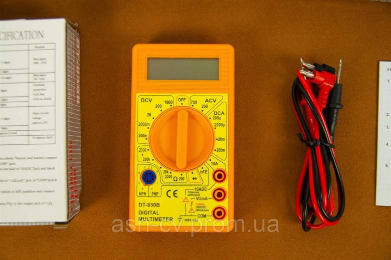 Мультиметр тестер DT-830B Yellow (з Німеччини) - фото фото фото 8