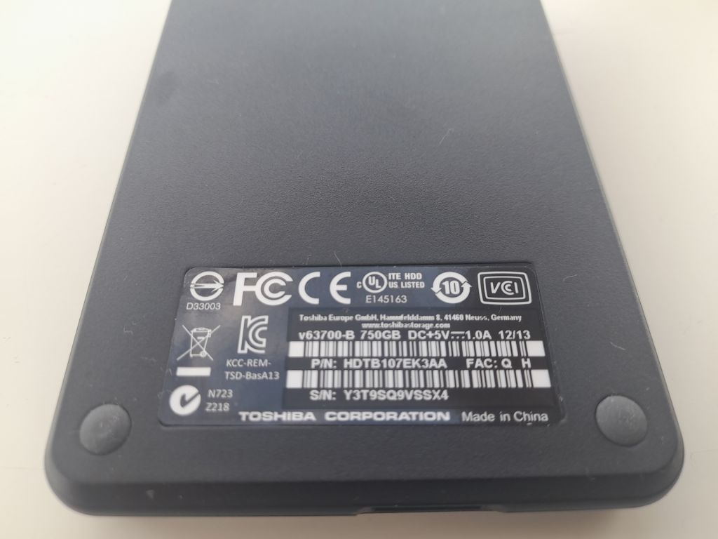 HDD-Box 750Gb 2,5 Toshiba 5400 2013р. - фото фото фото 1