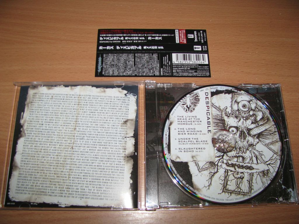 CARCASS - Despicable   (2020 Trooper Entertainment OBI,Japan) - фото фото фото 1