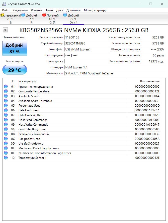 256Gb SSD NVMe PCI-E 4.0 KIOXIA BG5 2230 - фото фото фото 4