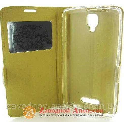 Чехол книжка Lenovo A1000 Smart Case gold - фото фото фото 2