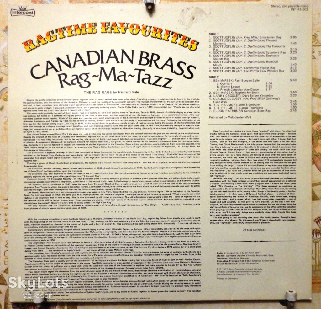 Canadian Brass - Ragtime Favourites NM/NM - фото фото фото 1