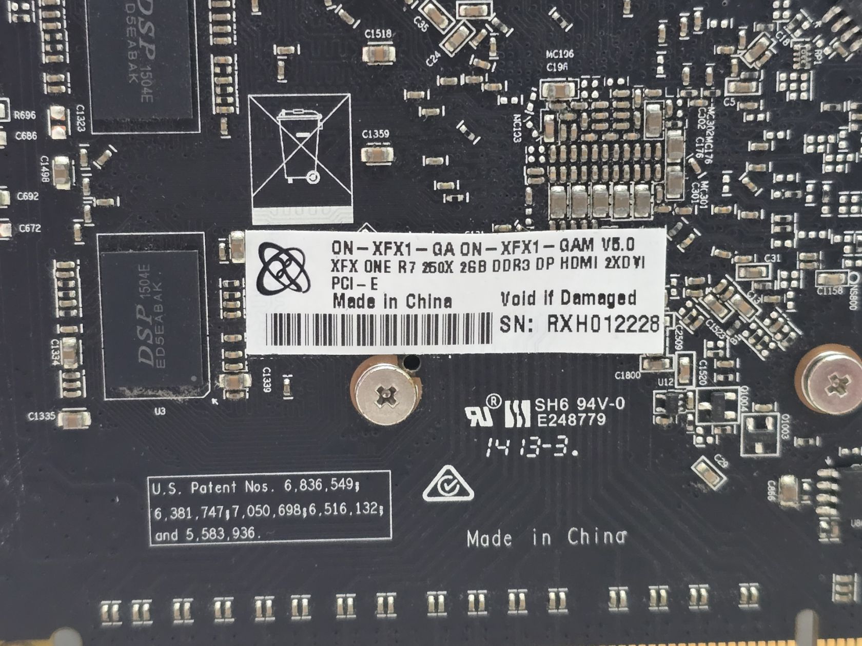 Видеокарта XFX Radeon R7 250X 2GB  (GDDR3,128 Bit,HDMI,PCI-Ex,Б/у) - фото фото фото 3