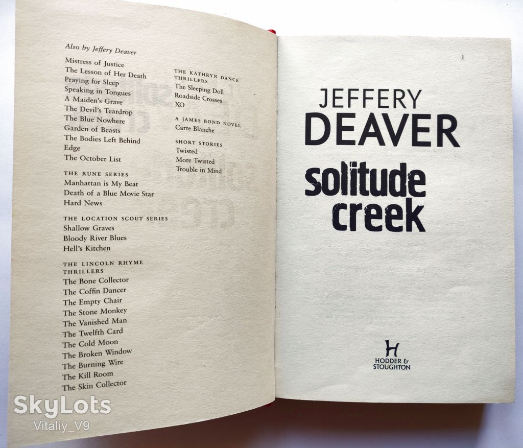 Solitude Creek. Jeffery Deaver  (Goodreads Author) - фото фото фото 2