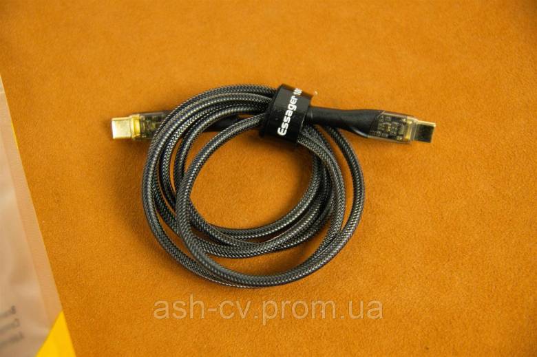 Високоякісний кабель Essager 100W USB-C PD Fast Charging Charger (Black 1m) - фото фото фото 2