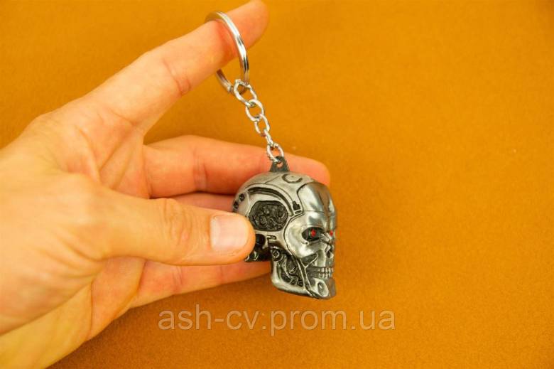 Брелок, на ключі, Термінатор, Terminator, голова, металева - фото фото фото 1