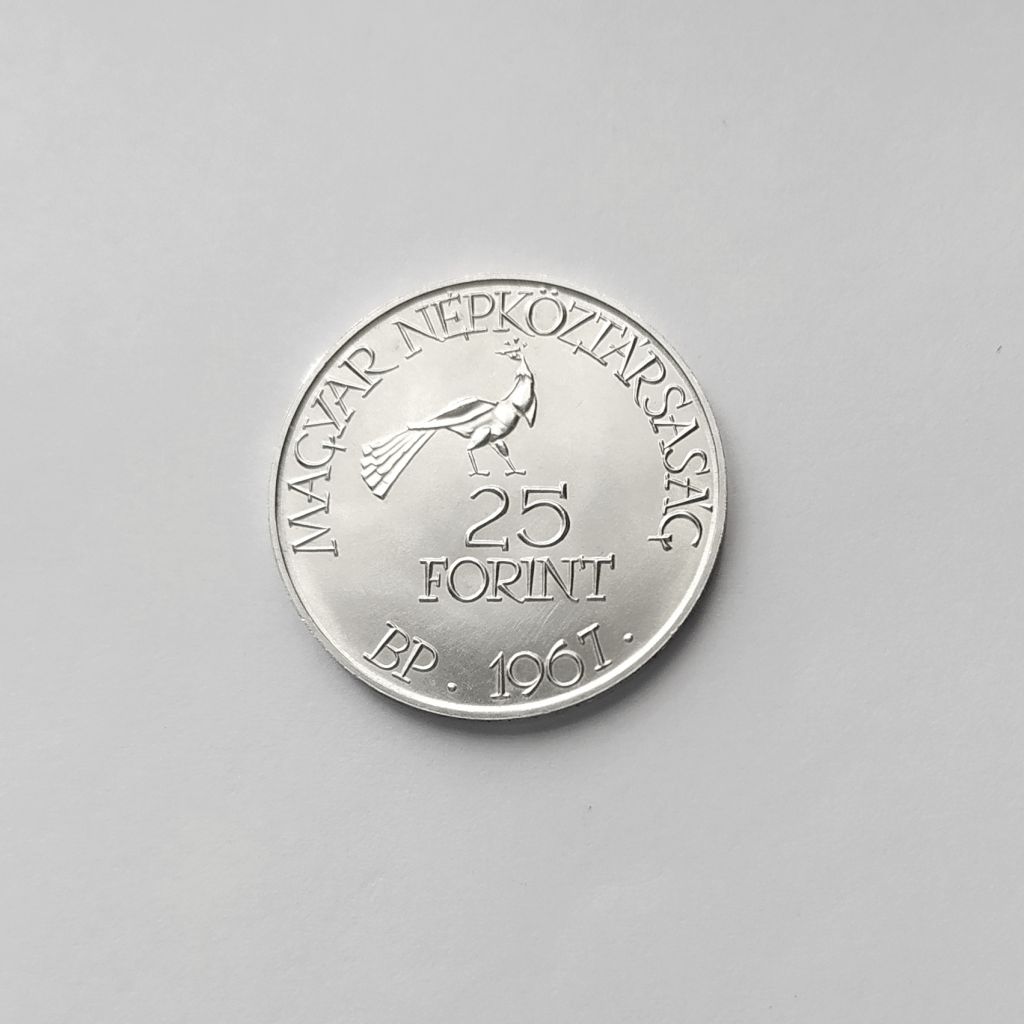 25 ФОРИНТОВ ВЕНГРИЯ 1967 состояние UNC серебро РЕДКАЯ!!! - фото фото фото 3