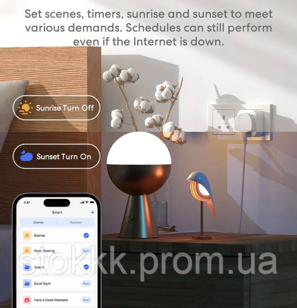 Смарт-розетка Meross Smart Mini 2шт 13A  3120W Alexa, Google Assistant - фото фото фото 3
