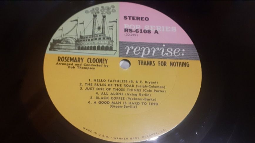 Платівка  Rosemary Clooney Thanks For Nothing. - фото фото фото 2