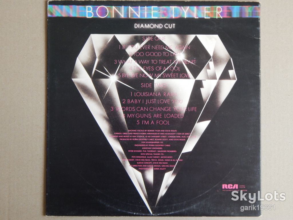 Bonnie Tyler ‎– Diamond Cut (RCA Victor ‎– PL-25194, Italy) NM-/NM- - фото фото фото 1