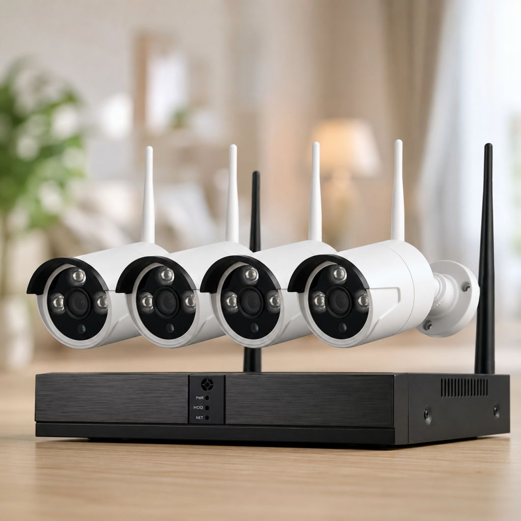 Комплект відеоспостереження бездротової Full HD Wi-Fi на 4 камери з реєстратором - фото фото фото 0