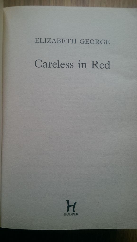 Careless in Red Elizabeth George English на Английском книга - фото фото фото 3