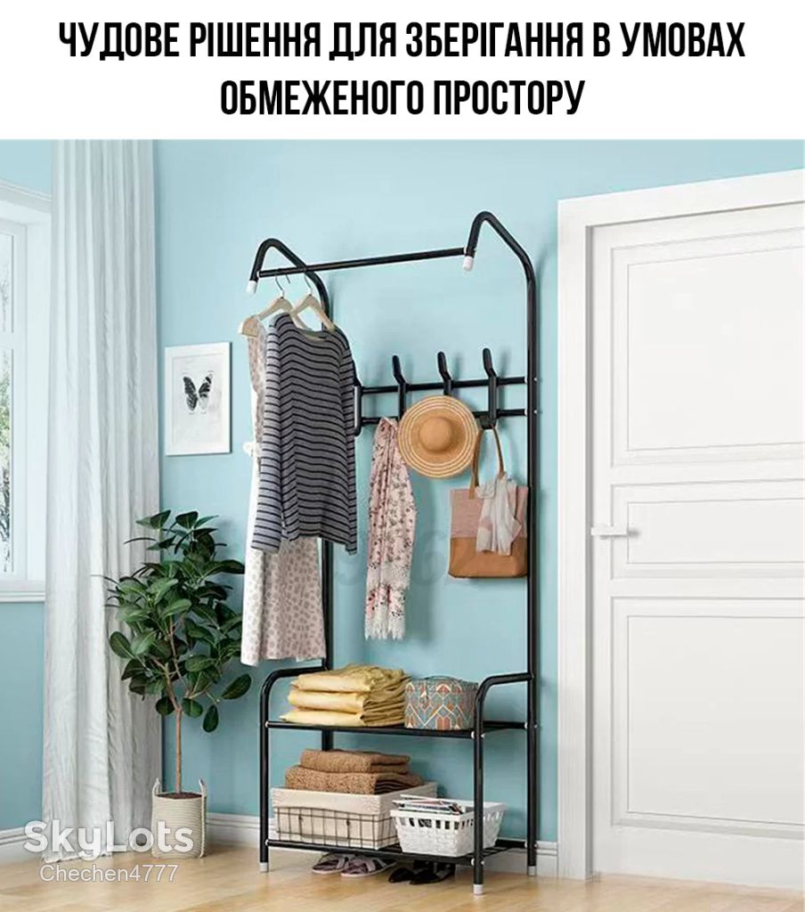 Вішалка для підлоги Corridor Rack / Стійка для одягу БІЛА - фото фото фото 4