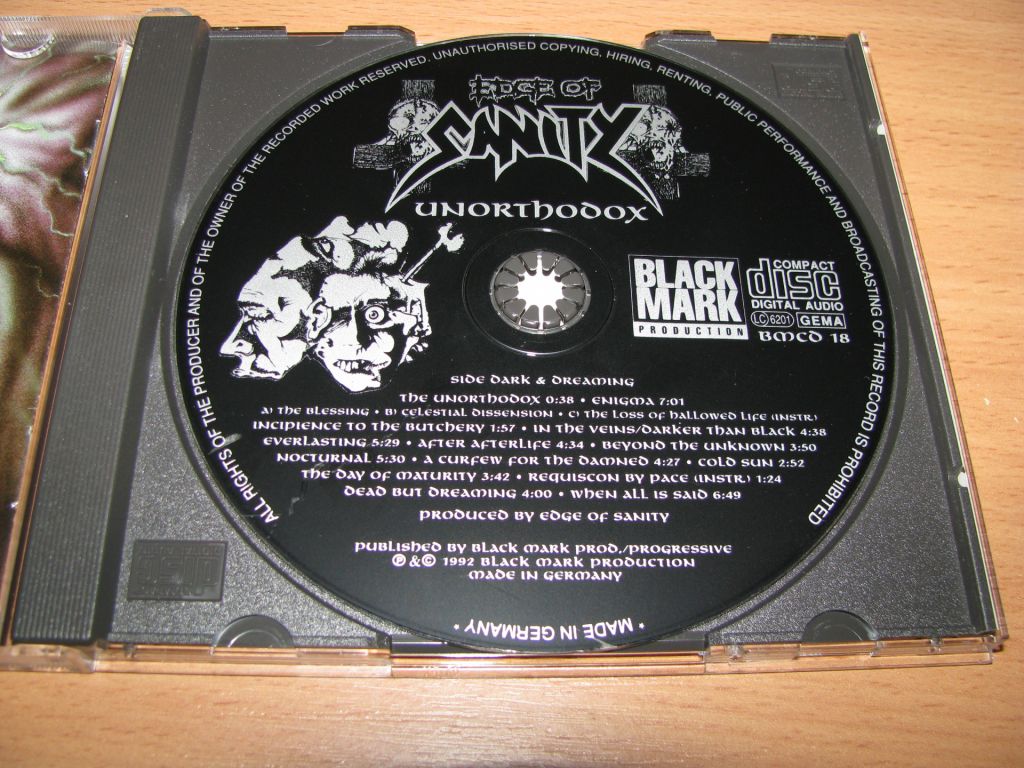 EDGE OF SANITY - Unorthodox   (1992 Black Mark) - фото фото фото 2