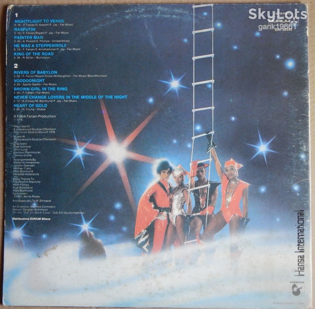 Boney M. – Nightflight To Venus  (Durium – DAI 30292, Italy) EX/EX+ - фото фото фото 1