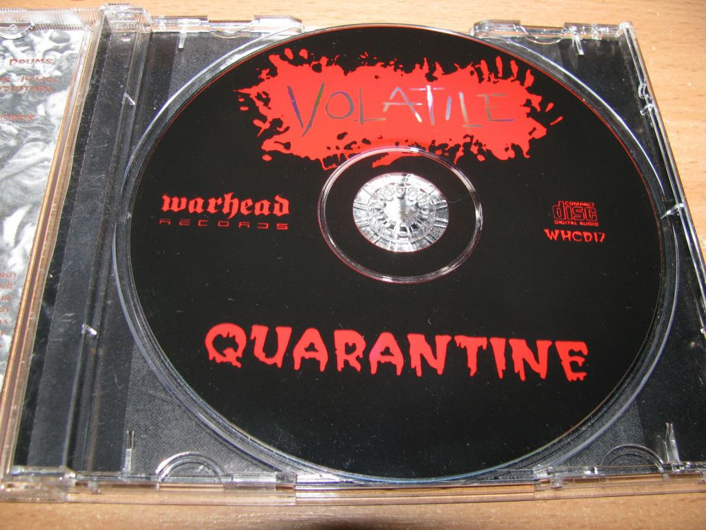 VOLATILE - Quarantine  (1996 Warhead 1st press) - фото фото фото 2